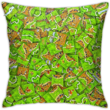 Carcassonne Tiles Pillowcase Home Decorative Throw Pillow Covers Bed Sofa Couch Cushion Square Pillow Case 18x18 Inch