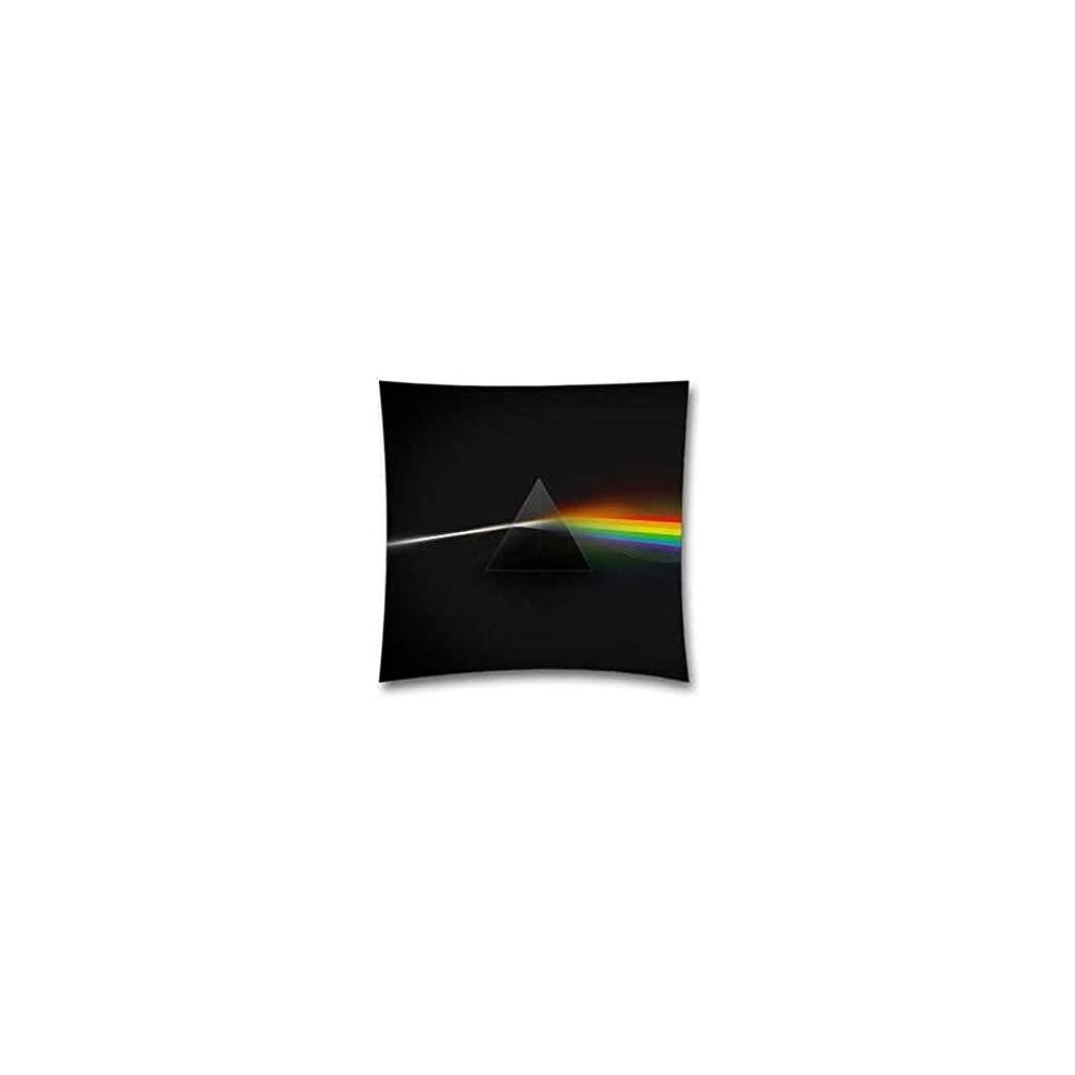 AM Kingdom Home Decor Cotton Square Decorative Throw Pillow Covers Pink Floyd Dark Side Of The Moon Music Art Pillowcase 18" x 18"