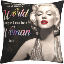 Marilyn Monroe 45x45 cm Soft Cushion Cover - Double-Sided Print, Hidden Zip, Plush Polyester-Cotton Luxury Throw Pillow Case