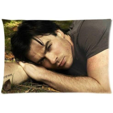 Custom The Vampire Diaries Damon Salvatore Ian Somerhalder Rectangle Pillow Cases (50cmx65cm)