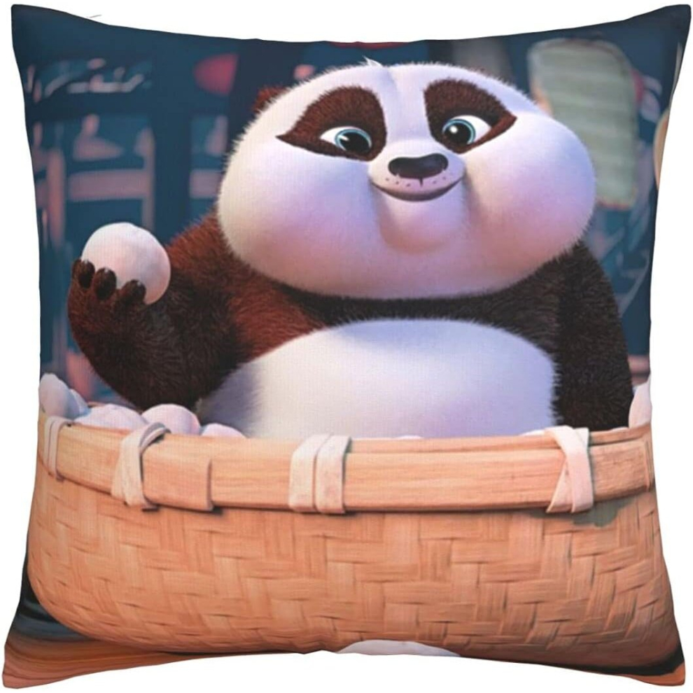 Kungfu Panda Soft Cushion Covers 45 X 45 Cm Square Throw Pillowcases Comfy Decorative Throw Pillow Cases Luxury Pillow Cover-image-OPC-PCRRS5W-NEW