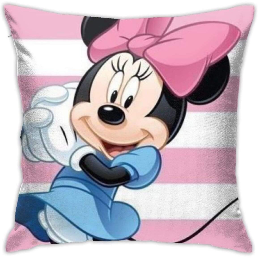 Soft Decorative Throw Pillow Cases Pretty Minnie Square Pillowcase Comfy Cushion Cover Luxury Pillow Cover