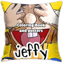 Soft and Comfortable Sml-Jeffy Pillow Cases Double-Sided Printed Pillowcase Hidden Zipper Home Decorative for Living Room/Car/Bedroom 18x18 in