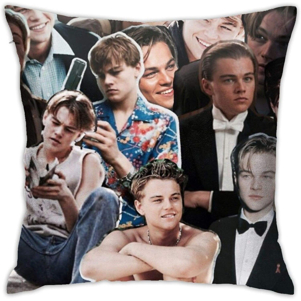 Leonardo Dicaprio Collage Decorative Throw Pillow Covers 45CM*45CM Pillow Covers for Car Couch Sofa Bed Soft Pillow