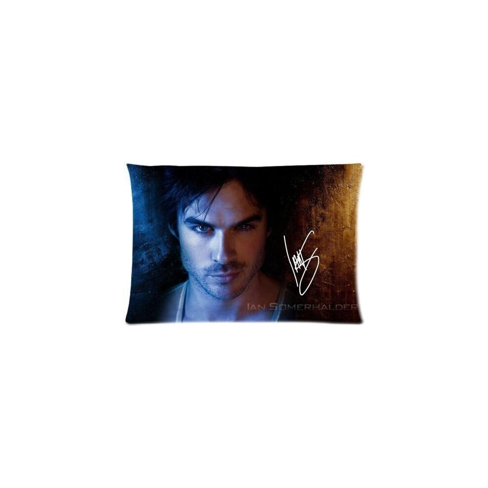 Custom Ian Somerhalder Damon Salvatore Vampire Diaries 02 Pillowcase Rectangle Standard (50cmx75cm)