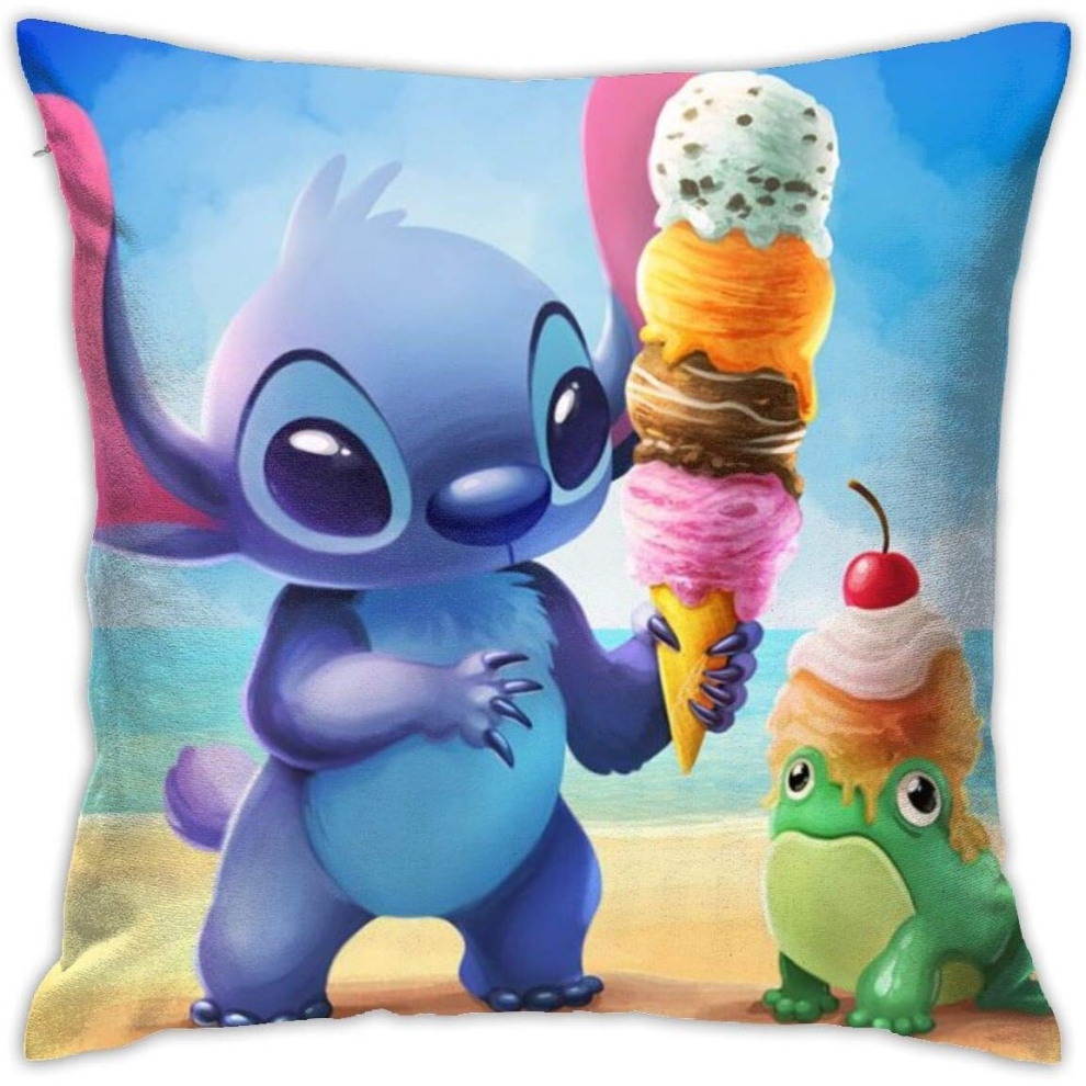 Cartoon Ice Cream Throw Pillow Covers Decorative Cotton Pilloases for Living Room Sofa Couch Bed Soft Pillow Cases 45CM*45CM-image-OPC-PCRRTTQ-NEW