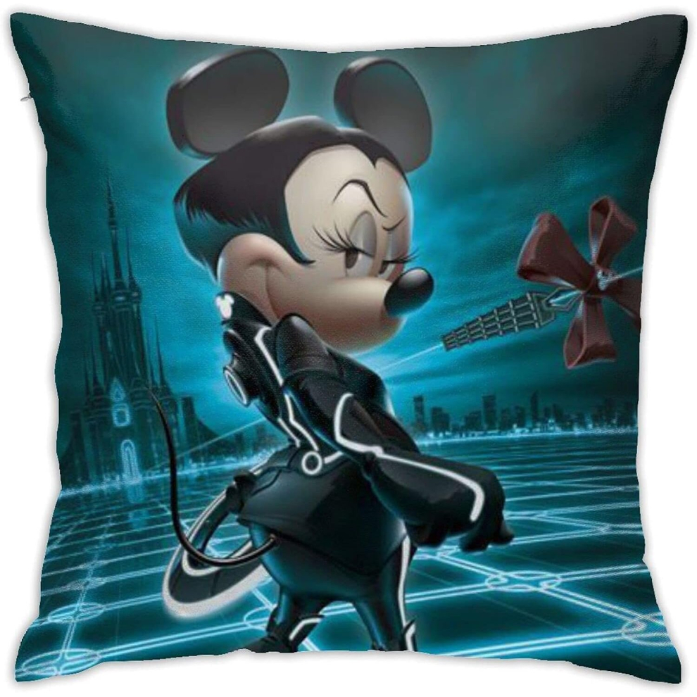 Agent Minnie Pillow Covers Square Decorative Throw Pillow Covers Cushion Case for Sofa Couch Home Farmhouse Decor 18x18 Incn-image-OPC-PCRRTZ5-NEW