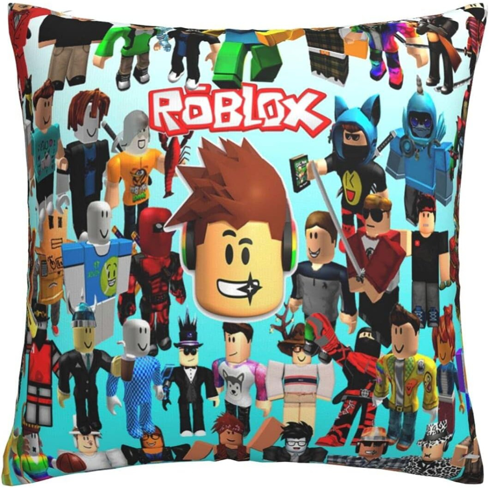 Soft Cushion Covers Pillowcases,Roblox Decorative Large Square Colourful Washable Throw Pillow Cases for Living Room, Sofa, Bedroom, Home Car