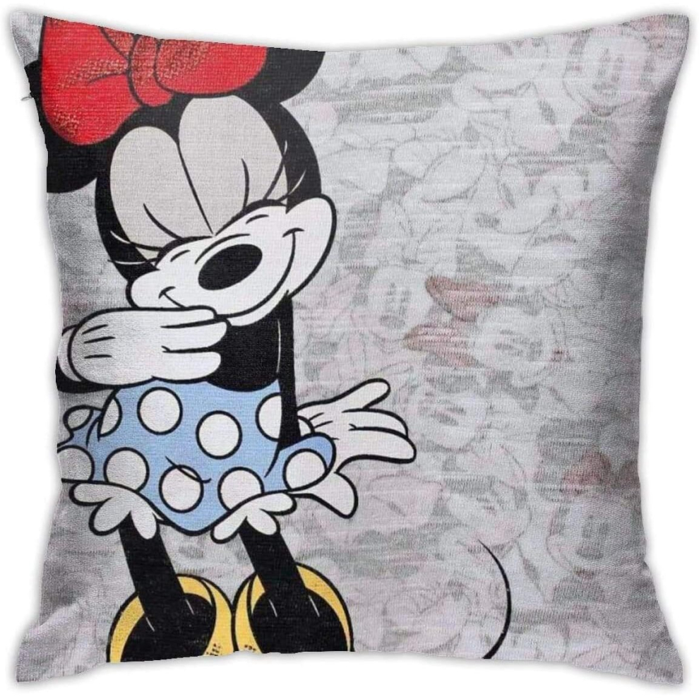 Soft Decorative Throw Pillow Cases Mickey Mouse Square Pillowcase Comfy Cushion Cover Luxury Pillow Cover