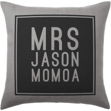 Jason Momoa Cushion Pillow - Silver Grey - 100% Cotton - Available with or without filling pad - 40x40cm