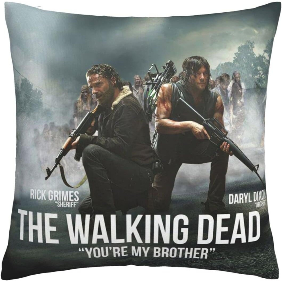 The Walking Dead Cushion Cover Square Pillow Case Cover for Home Bedroom Sofa Car Decor 45 x 45cm, Set of 1