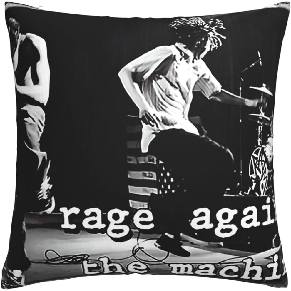 Kerota Rage Against The Machine Soft Cushion Covers 45 X 45 Cm Square Throw Pillowcases Comfy Decorative Throw Pillow Cases Luxury Pillow Cover