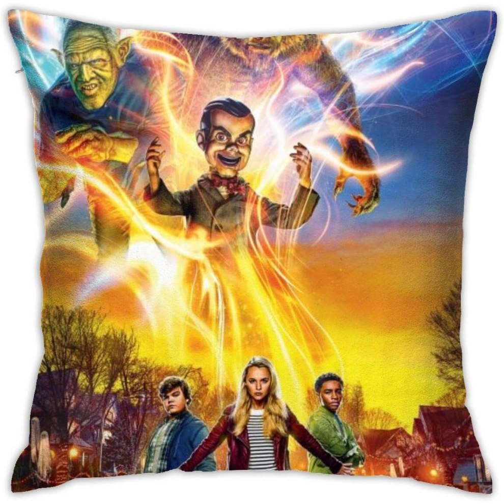 Goosebumps Haunted Halloween Throw Pillow Covers 18 X 18 Inch, Pillow Case Modern Cushion Cover Square Pillowcase Decoration.