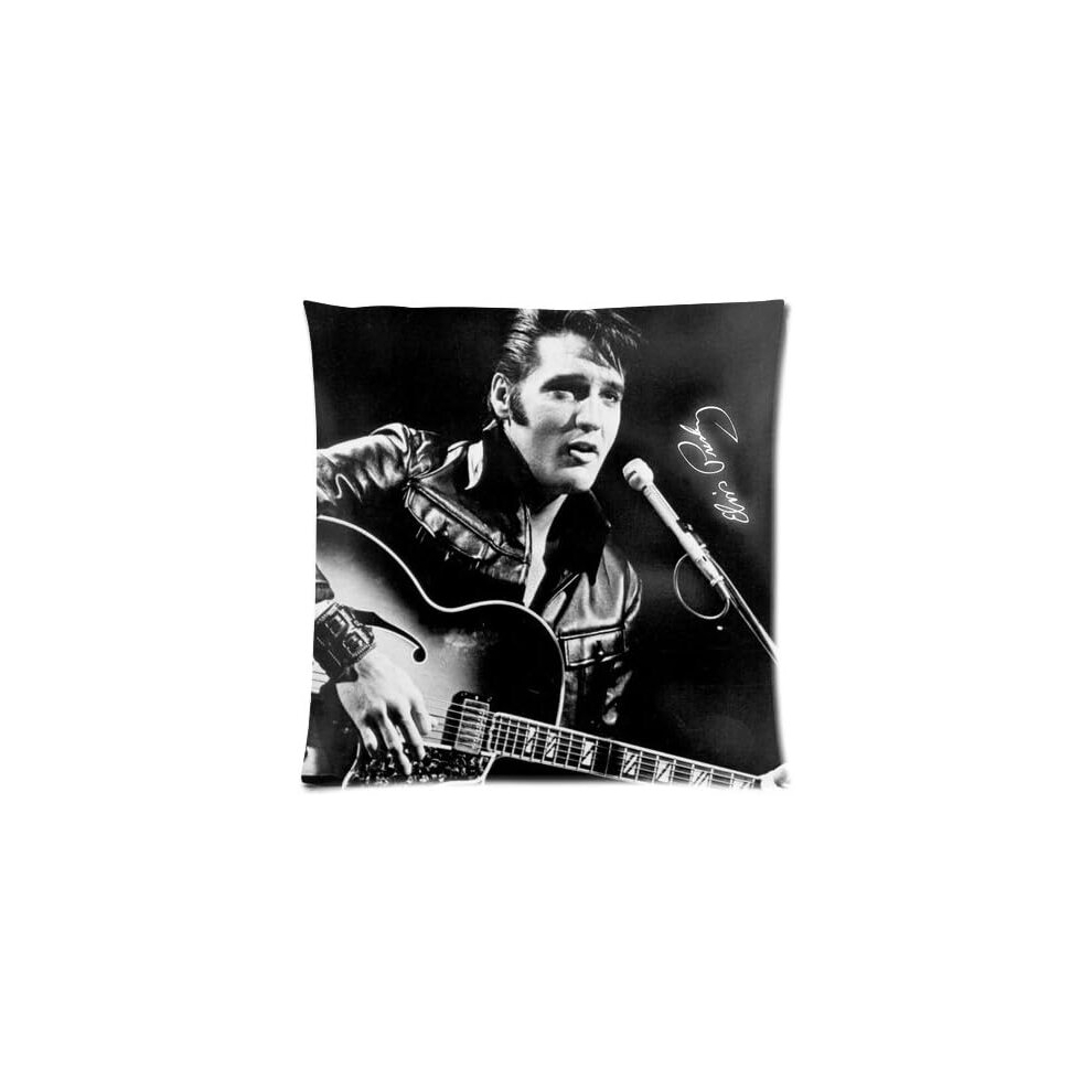 Store Elvis Presley Singing Custom Throw Pillow Case Personalized Cushion Cover Pillowcase Pillow Cover 18X18