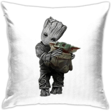 Baby Groot Cappad Decorative Pillowcase Square Throw Pillow Office Home Cover 18x18In