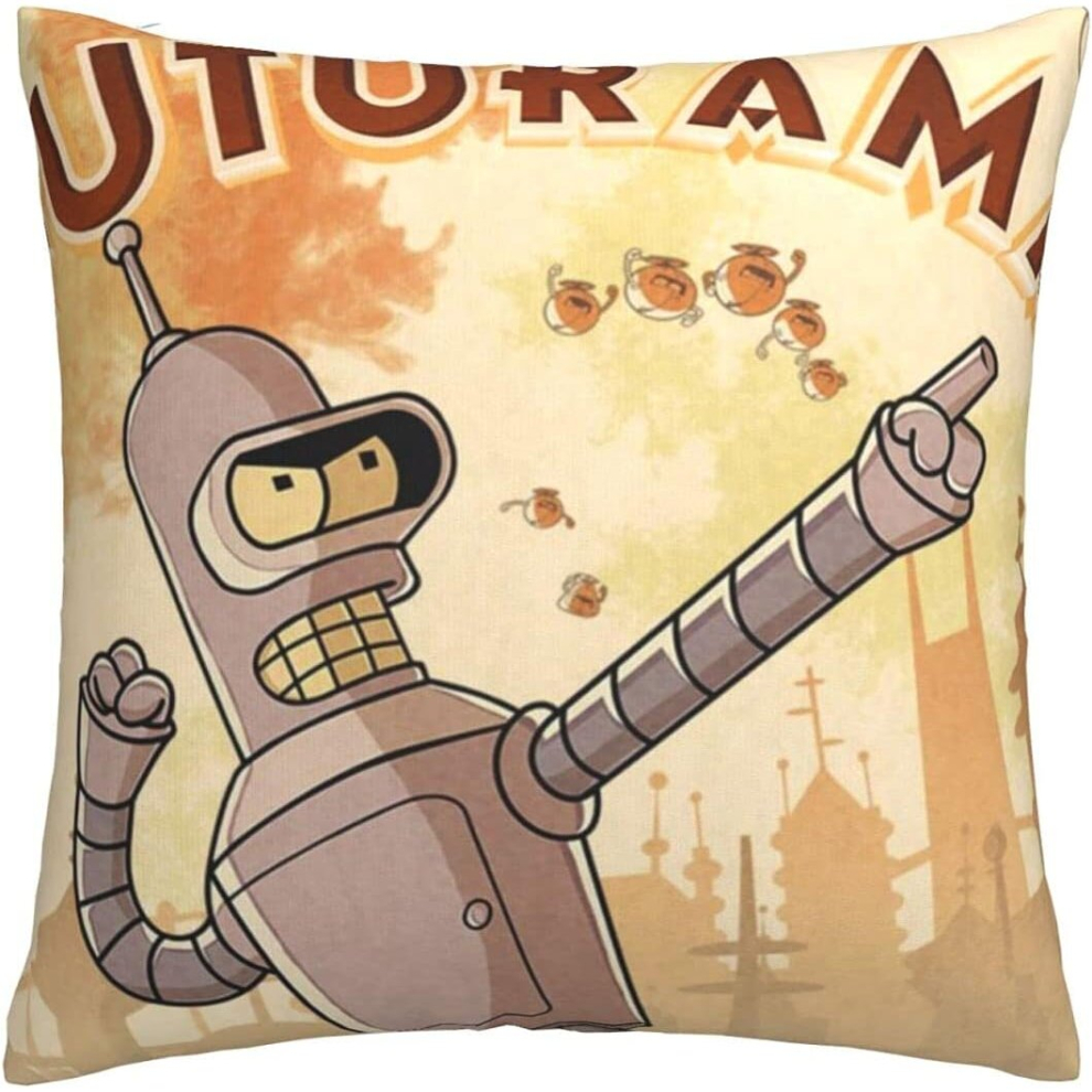 Futurama Luxury Throw Pillow Cases Comfy Cushion Cover Soft Pillowcases Sofa Home Decor 18 X 18 Inch-Futurama3