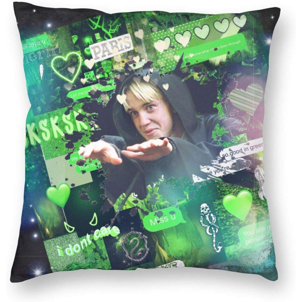 Unisex Square Throw Pillow Cases, All Seasons Draco_ Malfoy 1 Multi Code Throw Pillow Covers for Indoor Outdoor Decorative Accent Sofa Bed 20"X20"-image-OPC-PCRS8F9-NEW