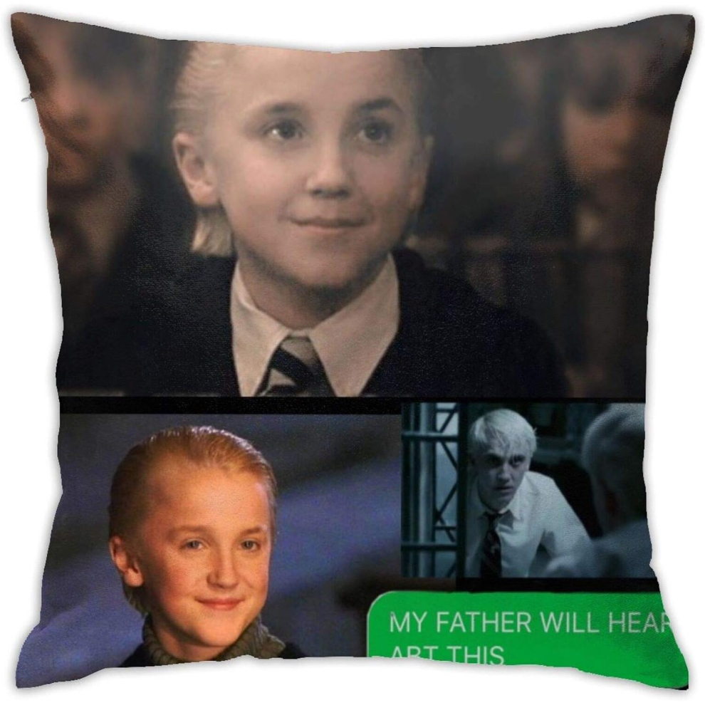 Bedding Throw Draco-Malfoy Pillow Case 18 X 18 Inches Polyester Plush Comfy Bed and Couch Square Pillow Case