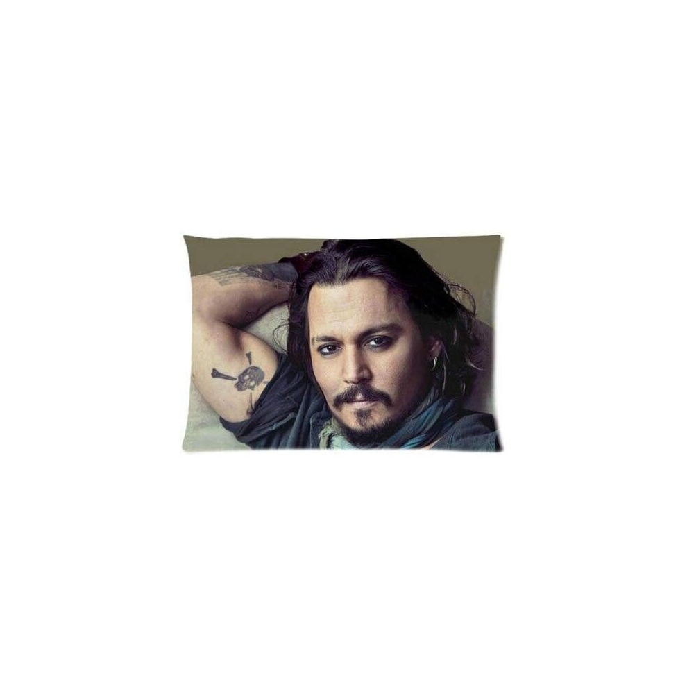 Custom Johnny Depp Printed for Pillowcases Fashion Pillow Cover (40cmx60cm)