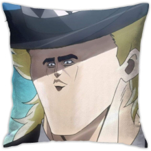 JoJo's Bizarre Speedwagon Meme Throw Pillow Cover Soft Square Throw Pillow Case Home Decoration for Bed Couch Sofa
