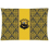 PbP Custom Harry Potter Hufflepuff Logo Bllack And Yellow Floral Rectangular Pillow Case 1