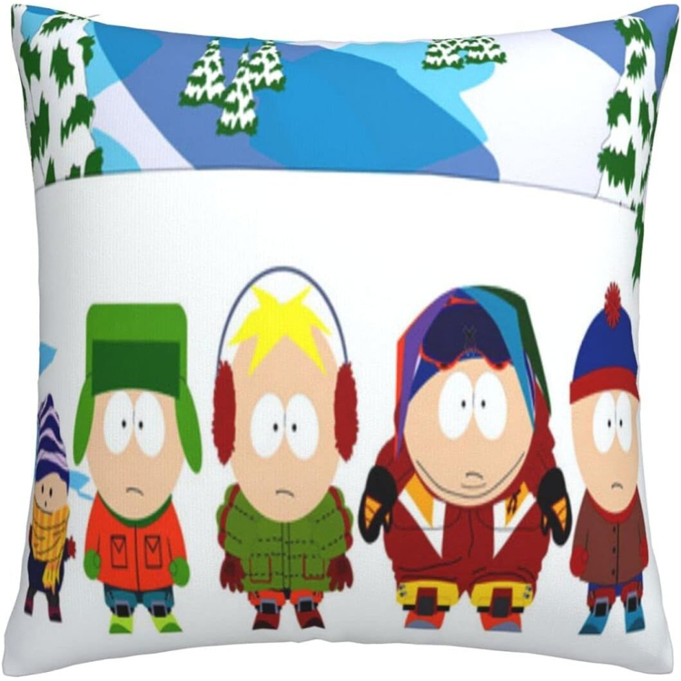 Soft Cushion Covers Pillowcases,South Park Decorative Large Square Colourful Washable Throw Pillow Cases for Living Room, Sofa, Bedroom, Home Car-image-OPC-PCRSBH5-NEW