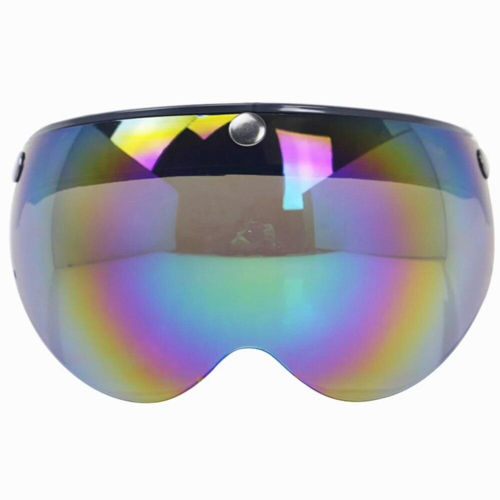Universal Windproof 3-Snap Motorcycle Helmet Visor Front Flip Up Visor Wind Shield Lens For Motorcycle Helmet Sunglasses Multicoloured 885672315191