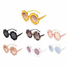 7 Pairs Girls Round Flower Sunglasses Kids Toddler Round Eyewear Outdoor Beach Eyewear
