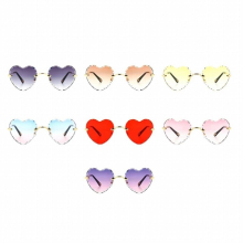 7 Pairs Statement Metal Cut Edge Sunglasse Sunglasse Candy Heart Sunglasse Rimless Ocean Flake Sunshade Sunglasses