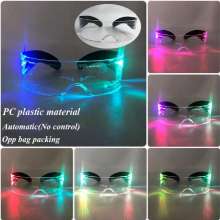 Luminous Colorful LED Light Up Glasses Glowing Neon Light Flashing Party Glasses For Nightclub DJ Dance Party Decor