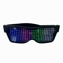 Magic Flash Led Halloween Party Bluetooth Control Application Editable Text DIY USB LED Glasses DJ Sun Glasses Concert Light Toy