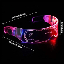 Colorful LED Glasses Neon Party Luminous Light Up Goggles Costume Event Party Decor DJ SunGlasses Christmas Halloween Decoration