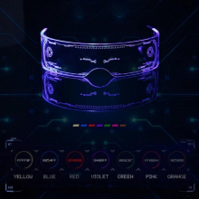 LED Luminous Glasses LED Glasses Light Up Visor Eyeglasses Bar Party EyeWare for Halloween Christmas Parties 667A