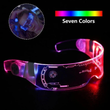 1PC 7 Decorative Glasses Colorful Luminous Goggles LED Light Up Eyeglasses for Bar KTV Halloween Christmas Birthday Party