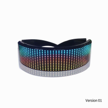 Colorful Luminous LED Futuristic Eyewear DIY Luminous Glasses Prop For Party Bar Performance Electronic LED Bluetooth