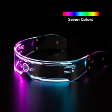 Christmas LED Glasses Colorful Luminous Glasses For Music Bar KTV Party Decoration LED Acrylic Goggles Performance Prop