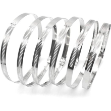 6 Pcs Metal Hose Clip 141-165mm Diameter Adjustable Stainless Steel Ducting Clamps for Flexible Hose