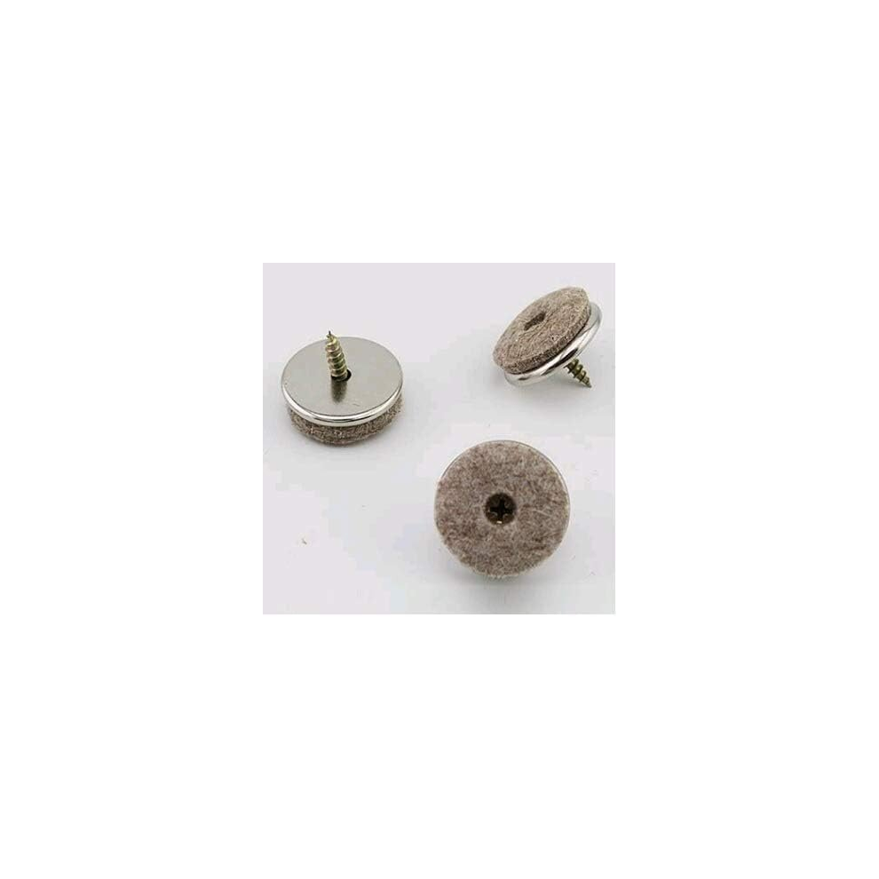 Felt Pads For Furniture / Chairs Floor Protection With Fixing Screw 12Pcs 22 Mm 24Mm 28Mm Nickel-Plated 7651018184959