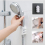 Self-Priming Shower Head Bracket, 3 Pcs Used for Bathroom Suction Cup Wall Rack Without Drilling 5