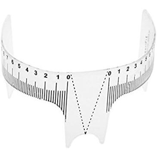 DDGE DMMS Updated Eyebrow Grooming Stencil Shaper Ruler Measure Tool Makeup Reusable
