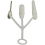 2pc Multi-funcation Ball Inflating Pump Adaptor Needle Valve Connector Set White 4