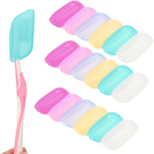 18 Pieces Toothbrush Covers Travel Silicone Toothbrush Head Case Holder Protectors