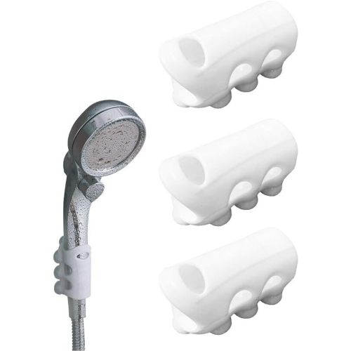 Self-Priming Shower Head Bracket, 3 Pcs Used for Bathroom Suction Cup Wall Rack Without Drilling