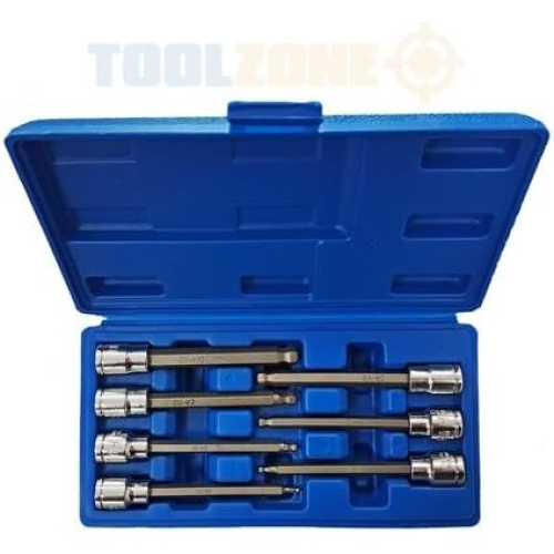 7Pc Ex. Long Ball Hex Bits in Case 1