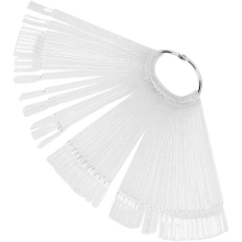 50pcs Nail Art False Tips Sticks Display Fan Design Steel Ring Transparent Cost-Effective and Good Quality
