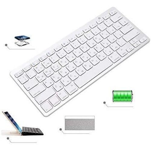 Russian Keyboard,Ultra-Thin Keyboard,78 Key Multi-Functional Wireless Bluetooth Keyboard for iOS/Mac/Android/Windows 1