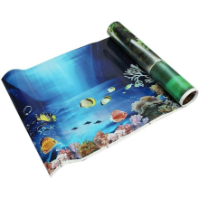 Blue Fresh Sea Background Aquarium Ocean Landscape Poster Fish Tank Background Double-Sided Wallpaper Convenient and Practical