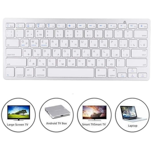 Russian Keyboard,Ultra-Thin Keyboard,78 Key Multi-Functional Wireless Bluetooth Keyboard for iOS/Mac/Android/Windows 2