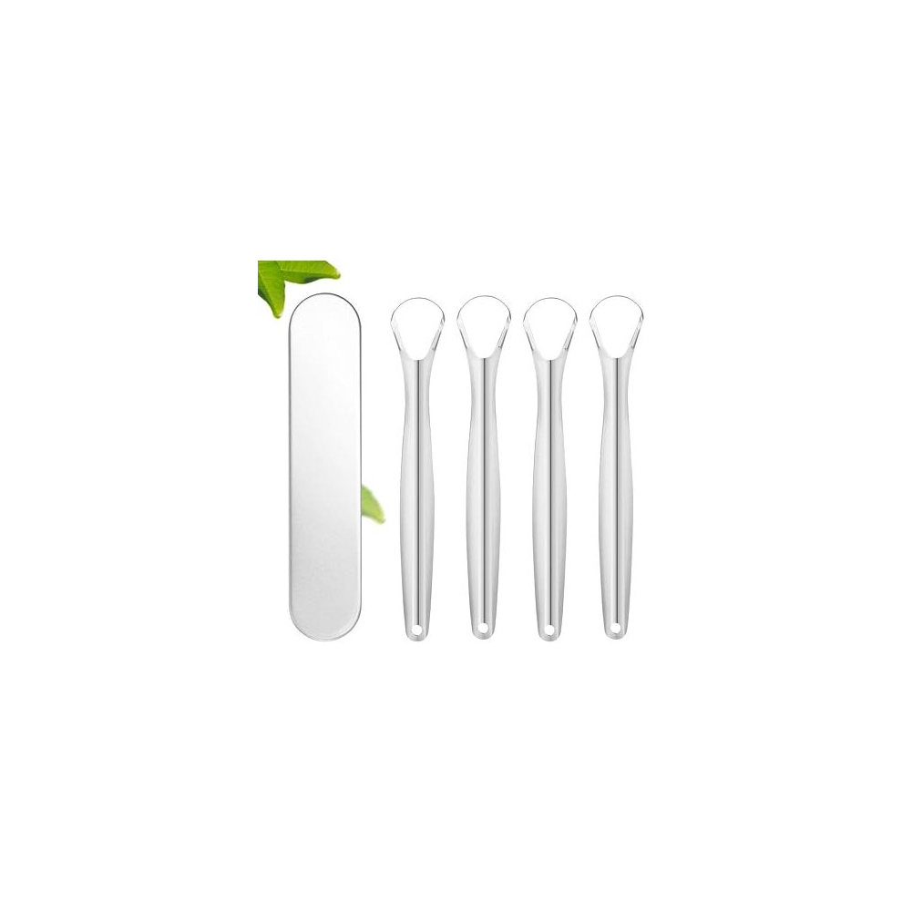 Ifsecond 10 Pack Tongue Scraper Cleaner Stainless Steel Tongue Scrapers Grade Metal Tongue Scraping Cleaner With Carrying Case For Dental Hygiene Oral Care