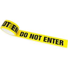Black/Yellow Warning Tape, DO NOT ENTER Adhesive Barricade Safety Tapes (82.02ft x 1.89in) with Bold Black Font for Workplace, Danger Areas